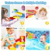 Bath Toys for Kids Ages 2-4-8 Mold Free Toddler Bath Toys 38 PCS Bathtub Shower Toys DIY Water Slippery Slide Birthday Gift for 2 3 4 5 6 7 8 Year Old Boys Girls