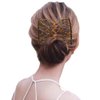 Ruihfas Easy Stretch Comb Beaded Double Stretching Combs DIY Hair Styling Accessories for Women Girls Hair Bun Maker, Pack of 4