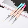 JASSINS Nail Fine Liner Brushes,3 Pcs Double head Nail Art Liner Brushes,Gel Polish Nail Paintings Design Brush,Lines Exquisite patterns Metal Nail Tools(7/9/11/15/20/25mm)
