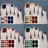 SILPECWEE 20 Sheets Toenail Polish Strips for Women Toe Nail Stickers Full Nail Wraps Self Adhesive Gel Nail Strips Toes Manicure Sticker for Nail Art Accessories with Nail File