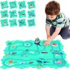 Puzzle Track Play Set, Battery-Operated Toy Vehicles & Plastic Puzzle Board, Educational Toys for Kids Ages 3-5, Toddlers Puzzle Rail Car, Montessori Toys Gift for 3 4 5 6 Year Old Boys Girls