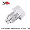M14 x 1.5MM Stainless Steel Magnetic Oil Drain Plug with Neodymium Magnet Fits for Honda Acura Ford GM Mazda Hyundai KIA and More Vehicles