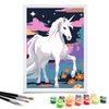 Nariolar Paint by Numbers for Kids Ages 4-8 with 7X9.5 inch Pre-Printed Cardboard,12 Acrylic Paint Pots and 3 Painting Brushes, Craft Gift Room Decor for Children,(Elegant Unicorn)