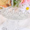 Crown and Tiaras for Women Birthday Crown for Girls Renaissance Prom Accessories Birthday Tiara for Women Bride Headband Fairy Crown, Adult Birthday Celebrations,Girls Gifts Outfit Silver
