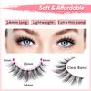 False Eyelashes 3D Lashes Natural Look Fake Eyelashes Clear Band 14mm lashes Soft Volume Lashes 10 Pairs Pack