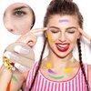 Isslly 4 Sheets Rhinestone Stickers, Colorful Face Gems Stick on, Face Jewels Stick on Eyes, Face, Hair, Nails, Body, Phone Case and More