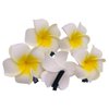 12Pcs White Hawaiian Plumeria Flower Hair Clip Foam Flower Hawaii Hair Clips Hair Pins Artificial Plumeria Hair Clips Hair Accessory Decorations for Beach Bridal Wedding Party Vacation(2.4 Inch)