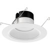 Juno 65BEMW SWW5 90CRI M6 Baffle Round 120 Volts LED Downlight, 2700K/3000K/35000K/4000K/5000K-10 Volt Dimming Recessed Lighting, White