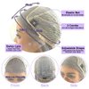 Mscathy Grey Body Wave Lace Front Wigs Human Hair Pre Plucked 180 Density Grey Human Hair 13×4 Front Wigs Glueless Silver Lace Front Wigs for Women (20 Inch, Grey body wave)