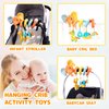 Koty Car Seat Toys, Spiral Car Seat Toy for Infant, Baby Stroller Toys Hanging Crib Activity Toy for Car Seat Crib Bed Stroller, Rabbit Hanging Rattle Toys for Babies 0-6 Months (Orange Elephant)