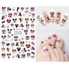 2 Pieces 3D Cartoon Mouse Nail Stickers Cute Kawaii Cartoon Nail Stikers Self-Adhesive Nail Decals for Women Girls Kids Nail Art Stickers (75+Decals)