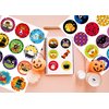 Funnlot Halloween Sticker Sheets 32 Sheets Round Halloween Stickers for Kids Halloween Stickers Trick Or Treat Stickers for Treat Bag Halloween Party Decors