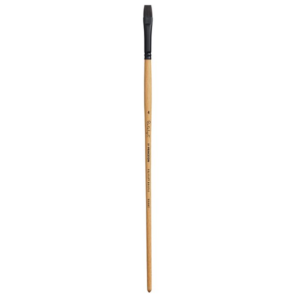 Princeton Catalyst, Series 6400, Long-Handle Synthetic Polytip Bristle Paint Brush, Bright, 4