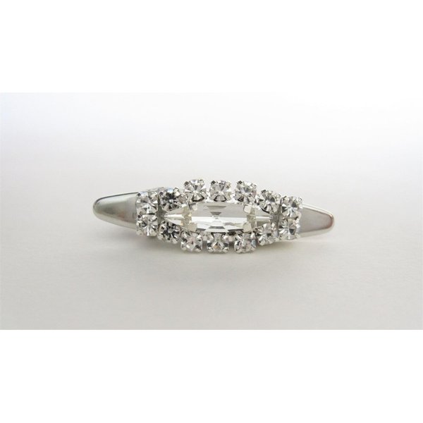 Generic Small oval crystal sparkle alligator hair clip for fine thin hair (Clip quantity: 1 clip)