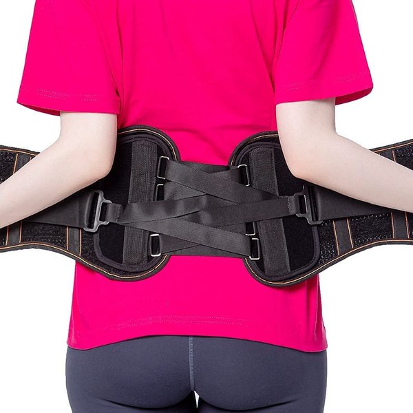 King of Kings Lower Back Brace Pain Relief with Pulley System - Lumbar Support Belt for Women and Men - Adjustable Waist Straps for Sciatica, Spinal Stenosis, Scoliosis or Herniated Disc - Small