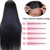 LATTIXXIA 6x5 Wear and Go Glueless Wigs Human Hair Pre Plucked Pre Cut HD 200% Density Lace Straight Lace Front Wigs Human Hair Glueless Lace Front Wigs For Women 28 Inch