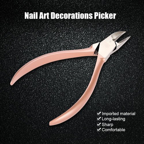 Rotekt Rose Gold Nail Art Decorations Picker Rhinestone Remover Nail Cutter Scissors Manicure Tools