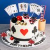 29PCS Casino Cake Decoration Dice Poker Chips Cupcake Cake Topper Set Ball Cake Topper Playing Card Game Theme Picks for Las Vegas Scene Birthday Party Decoration Supplies
