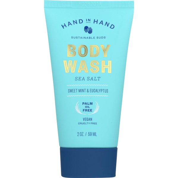 HAND IN HAND Sweet Mint & Eucalyptus Sea Salt Mini Body Wash, 2 FZ
