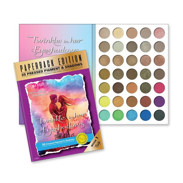 RUDE Twinkle In Her Eyeshadows Vegan Eyeshadow Palette - Paperback Edition