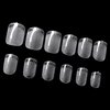 LoveOurHOme 240pc Clear Gel X Nail Tips Short Square Fake Nails Full Cover False Nail Tips Soft Gel Artificial Fingernails for Gel Nails/Acrylic Nails Extension Press on Nails Making