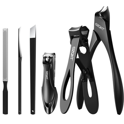 SZQHT Podiatrist Toenail Clippers Set, Professional Toe Nail Clippers for Thick & Ingrown Nails Cutter for Men,Women,Fingernails Clippers,Manicure Set Pedicure Kit for Elder