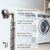 Washing Machine Hoses 4 Ft Premium Stainless Steel with 90 Degree Elbow, Burst Proof (2 Pack) Red and Blue Striped Water Connection Inlet Supply Lines for Washer, Washer Hoses 4 ft from Wellup