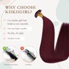 KiiKiiGirl Virgin U Tip Hair Extensions -U Tip Hair Extensions Human 99# U Tip Hair Extensions Human Hair, U Tip Hair Extensions Real Human Hair,U Tip Extensions Human 14 Inch 30g/pack