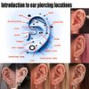 AM RIGHT THIRTY 2 Pack Self Ear Piercing Gun Earring Disposable Piercing Kit No Pain Easy Use Ear Piercing Gun Kit Tool with Stud (White Crystal-4mm)