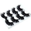 HBZGTLAD NEW 4 Pairs 3D Mink Hair False Eyelashes Criss-cross Wispy Cross Fluffy length 25mm Lashes Extension Handmade Eye Makeup Tools (MDR-5)