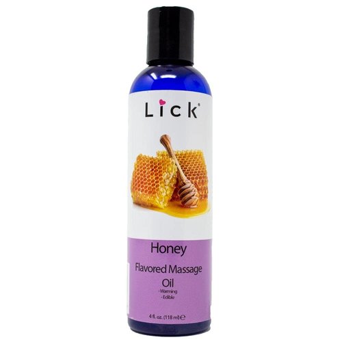 Honey Flavored Massage Oil for Couples – Edible Massaging Lotion with Vitamin E and Sweet Almond and Coconut Oil is Non Sticky and Gentle on Skin – Natural, Relaxing and Vegan Friendly (4 oz)