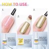 U-Shinein 8ml Metallic Painting Nail Polish Gel, Golden 3D Metal Painting Gel Drawing Mirror Nail Gel Polish, Nail Liner Painting Gel Glossy Soak Off UV/LED DIY Nail Manicure