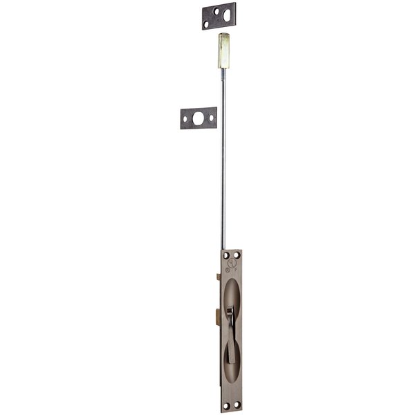 Rockwood 555.10B Lever Extension Flush Bolt for Fire-Rated Swinging Hollow Metal Doors, 1" Width x 6-3/4" Height, Bronze Satin Oxidized Oil Rubbed Finish