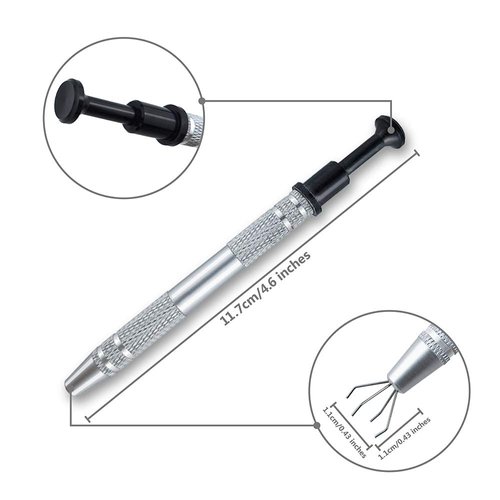 Cotton Claw Manicure Saver Clean Nail Art Stamping Polish Tool Cotton Grabber for Nail Art Electronic Component Catch IC chip Pickup Tool Silver¡­