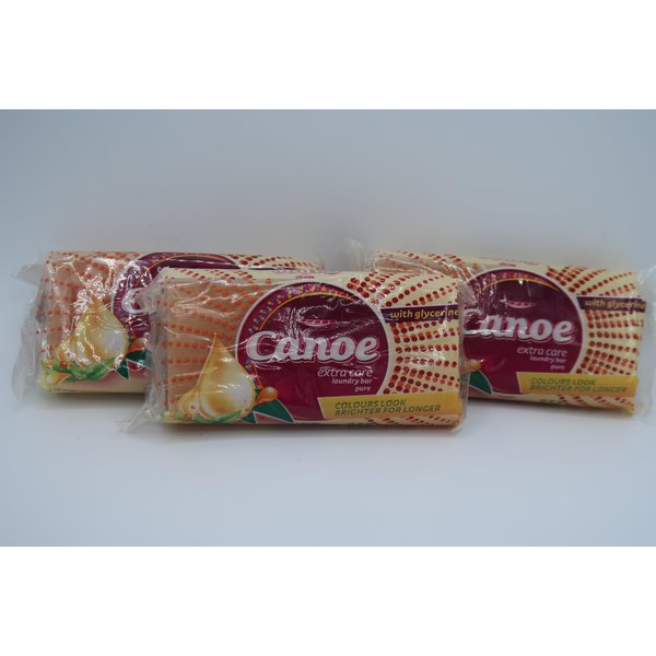 Canoe Laundry Soap Bar with Glycerine, Extra Care, Pure, Pack of 3