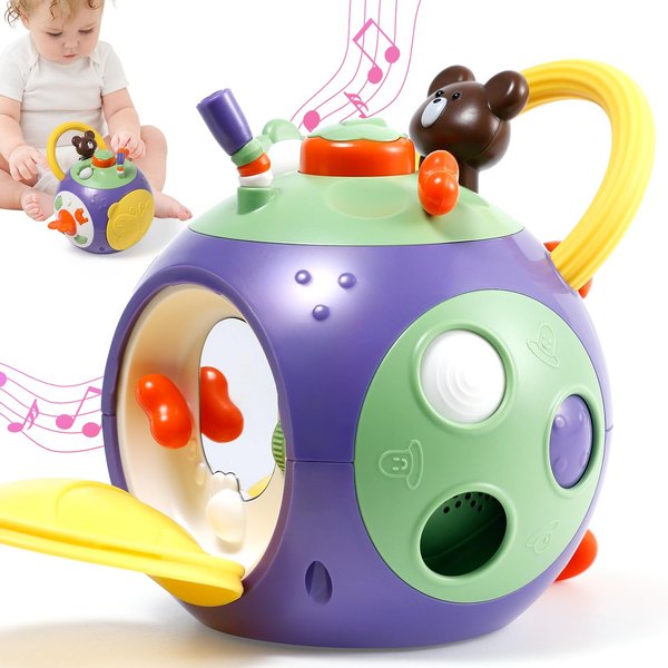 taotaotoys Baby Busy Learners Activity Cube Montessori Toddler Toys for 1-3 Year Old,17-in-1 Travel Activities Educational Learning Baby Toys for 6 12 18 Month Boys Girls Christmas Brithday Gifts
