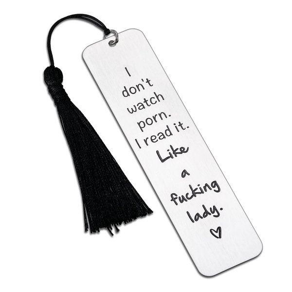 ZZP Stainless Steel Bookmarks for Book Lovers with Tassels for Birthdays and Christmas - Spicy Reading Presents for Female Friends and Book Clubs