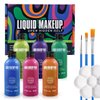 VIOLA HOUSE Makeup Liquid Face and Body Paint, Professional Water Based Face & Body, Makeup Special Effect for Adults, Kids, SFX Makeup Kit Cosplay Halloween (6 colors set)