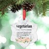 Madcolitote Vegetarian Definition Ornament for Christmas Tree Decor Vegan Personalized Christmas Ornaments 2024 Funny Vegetarian Word Meaning Ceramics Souvenir Gifts for Vegetarian 3 Inch