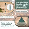 ORIENTOOLS Garden Leaf Rake, Garden Rake with Adjustable Extendable Steel Tube 43 to 66 Inches, Lightweight Yard Rake, with 26 Tines, Rakes for Leaves Lawns Yard Shrub