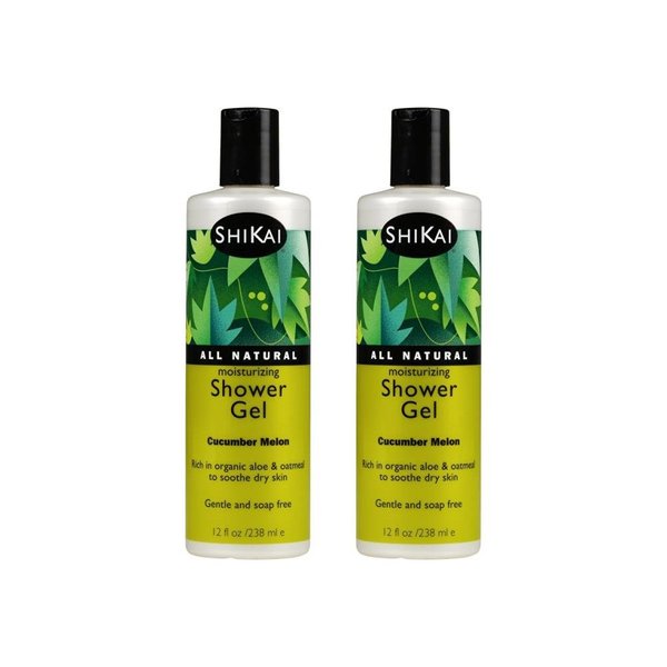 Shikai Cucumber Melon Shower Gel, 12-Ounce Bottle (Pack of 2)