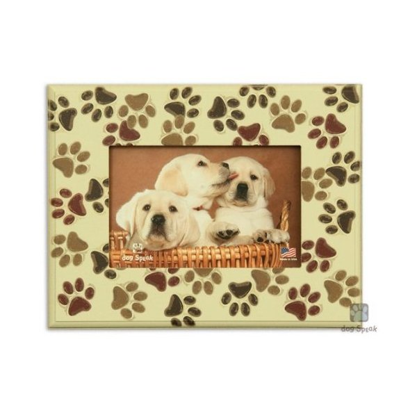 DOG LOVER's GIFT: All Over Paw Prints Dog Puppy Picture Frame