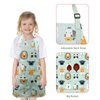 Pipoobear Kids Apron Adjustable Strap for Boys and Girls 100% Cotton, Blue Toddler Chef Apron with Pocket for Kitchen Cooking Baking Painting and Craft(S, 3-5 Year-Old)