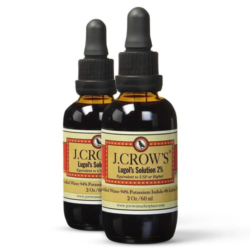 J.Crow's Lugol's Iodine Solution, 2 oz, Twin Pack (2 Bottles)