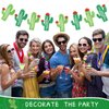 4 Pcs Taco Cactus Garland Banner Green Glitter Cactus Banner Cactus Party Decorations Taco Party Banner Fiesta Party Banner for Mexican Fiesta Bachelorette Baby Shower Jungle Party Supplies Decor