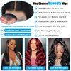 26inch (100% Human Hair) Body Wave Lace Front Wigs Human Hair 13x4 HD Lace Front Wigs Human Hair Pre plucked 180% Density Frontal glueless human hair wig for women (1B# 180%Density, Body 26inch)