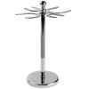 Deluxe Stainless Steel 4 Prong Safety Razor and Shave Brush Shave Stand - Holds 2 Double Edge Safety Razors and 2 Shave Brushes