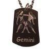 Zodiac Signs Sign Gemini Twins - Military Dog Tag, Luggage Tag Key Chain Metal Chain Necklace