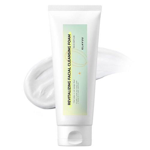 KLAVUU REVITALIZING MICROBUBBLE FACIAL FOAMING CLEANSER - Gentle Face Wash Clearing Foam, Contained Hyaluronic Acid & Panthenol For Deep Pore Care, Skin Hydration, Soothe The Skin - 5.07floz