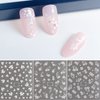 White Flower Nail Art Decal Stickers for Women Fingernails Acrylic Nails Designs and Nail Decoration Self Adhesive Floret Nail Stickers for Nails Decor (Pack of 6)